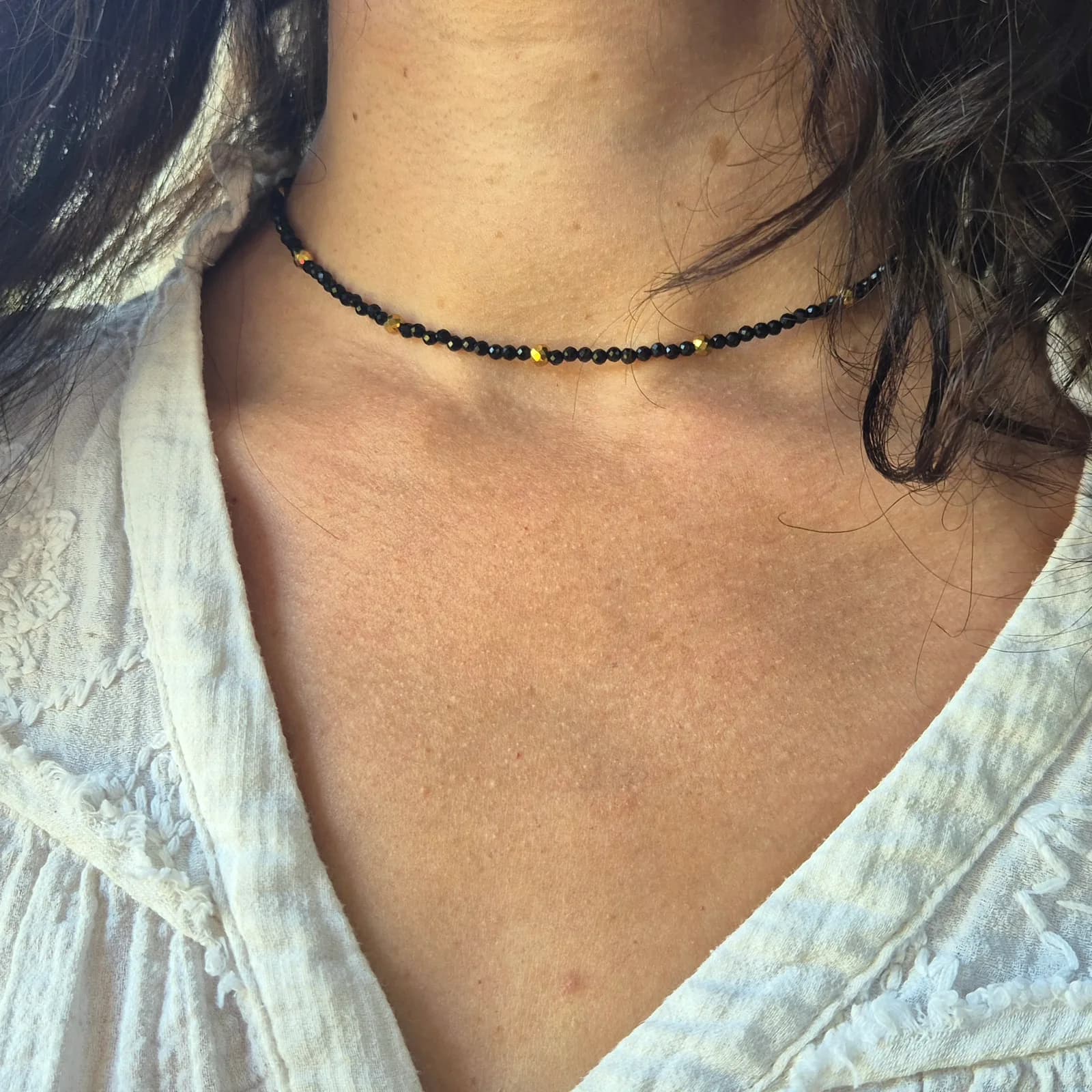 Choker · Turmalin i hematyt — miniatura 2